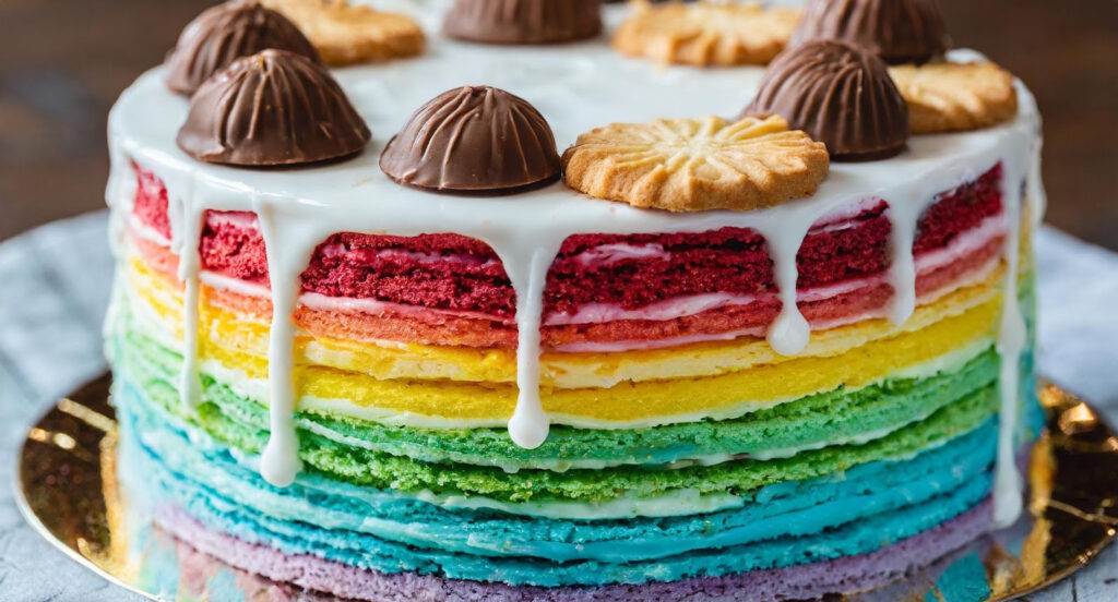 Rainbow Atomic Cake